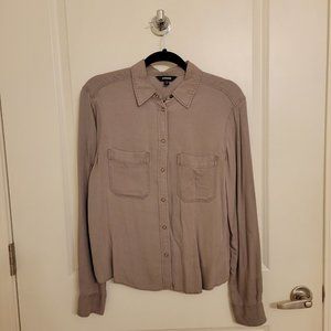 Taupe Button Down